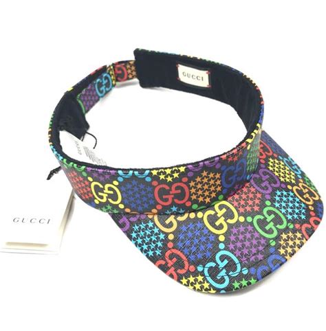 gucci psychedelic visor|Gucci visor sunglasses.